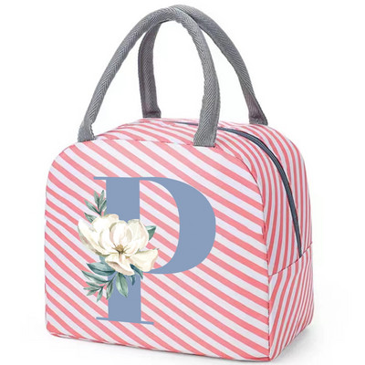 Drobinis priešpiečių krepšys Naujas mėlynų gėlių aušintuvas iškylų krepšys Madingas pietų krepšys Mokyklinis maistui izoliuotas vakarienės krepšys stovyklavimo kelioninė rankinė