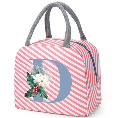 Drobinis priešpiečių krepšys Naujas mėlynų gėlių aušintuvas iškylų krepšys Madingas pietų krepšys Mokyklinis maistui izoliuotas vakarienės krepšys stovyklavimo kelioninė rankinė