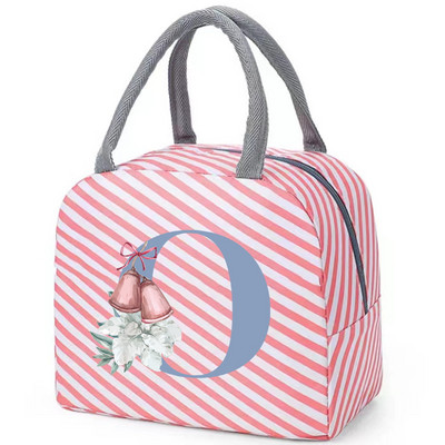 Drobinis priešpiečių krepšys Naujas mėlynų gėlių aušintuvas iškylų krepšys Madingas pietų krepšys Mokyklinis maistui izoliuotas vakarienės krepšys stovyklavimo kelioninė rankinė