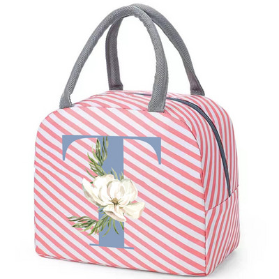 Drobinis priešpiečių krepšys Naujas mėlynų gėlių aušintuvas iškylų krepšys Madingas pietų krepšys Mokyklinis maistui izoliuotas vakarienės krepšys stovyklavimo kelioninė rankinė