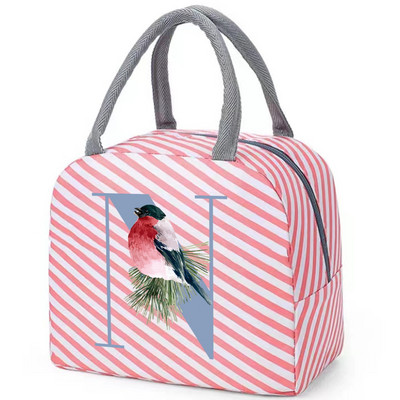 Drobinis priešpiečių krepšys Naujas mėlynų gėlių aušintuvas iškylų krepšys Madingas pietų krepšys Mokyklinis maistui izoliuotas vakarienės krepšys stovyklavimo kelioninė rankinė