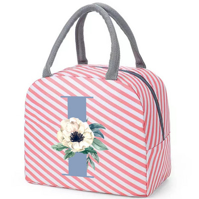 Drobinis priešpiečių krepšys Naujas mėlynų gėlių aušintuvas iškylų krepšys Madingas pietų krepšys Mokyklinis maistui izoliuotas vakarienės krepšys stovyklavimo kelioninė rankinė