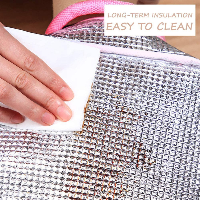 Drobinis priešpiečių krepšys Naujas mėlynų gėlių aušintuvas iškylų krepšys Madingas pietų krepšys Mokyklinis maistui izoliuotas vakarienės krepšys stovyklavimo kelioninė rankinė