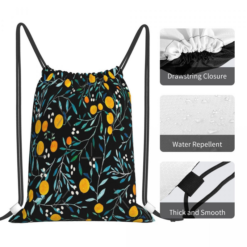 Oranges On Black 1 Torbe s uzicom Ruksaci Školska sportska torba Torba na rame Torbe s uzicom