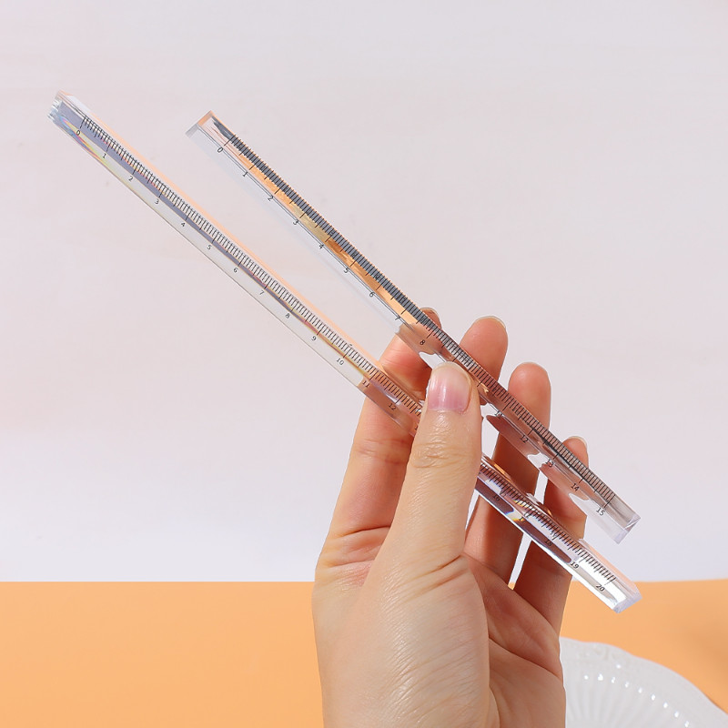 3D átlátszó vonalzó Háromdimenziós átlátszó vonalzó Mérlegvonalzó Irodaszerek Aranyos diák többfunkciós vonalzó iskolai kellékek