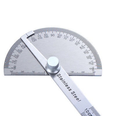 180 Degree Protractor Metal Angle Finder Goniometer Angle Ruler Stainless Steel Woodworking Tools Rotary Measuring Ruler 100/150