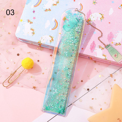 Simpatično crtano ugrađeno ravnalo za živi pijesak, višenamjensko ravnalo za studentski pribor s privjeskom Regle Couture Escuadra Carpintero