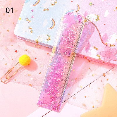 Simpatično crtano ugrađeno ravnalo za živi pijesak, višenamjensko ravnalo za studentski pribor s privjeskom Regle Couture Escuadra Carpintero