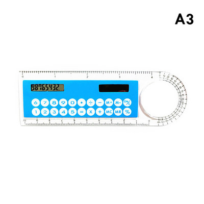 Üliõhuke sirge joonlaud päikesekalkulaatoriga luubiga mini multifunktsionaalne 10 cm pikkune joonlaud Õpilase kooli kontoritarbed