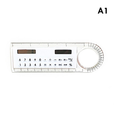Üliõhuke sirge joonlaud päikesekalkulaatoriga luubiga mini multifunktsionaalne 10 cm pikkune joonlaud Õpilase kooli kontoritarbed