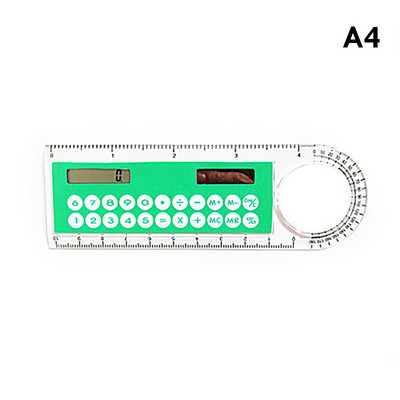 Üliõhuke sirge joonlaud päikesekalkulaatoriga luubiga mini multifunktsionaalne 10 cm pikkune joonlaud Õpilase kooli kontoritarbed