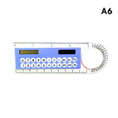 Üliõhuke sirge joonlaud päikesekalkulaatoriga luubiga mini multifunktsionaalne 10 cm pikkune joonlaud Õpilase kooli kontoritarbed