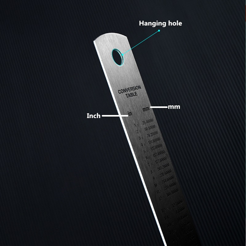 Deli 15 cm oțel inoxidabil metal drept riglă MM inch scară de măsurare regulă artist artă papetărie magazin birou rechizite școlare