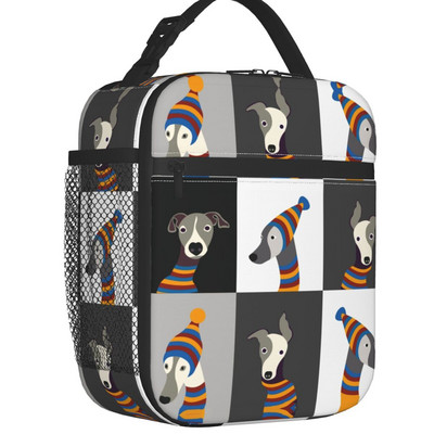 Garden Party Greyhounds Lurcher Sac de prânz termoizolat Whippet Sighthound Câine Container pentru prânz pentru copii Cutie de depozitare pentru alimente
