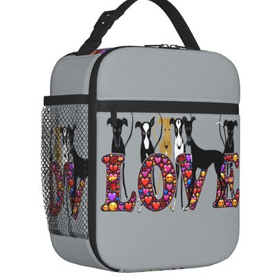 Garden Party Greyhounds Lurcher Sac de prânz termoizolat Whippet Sighthound Câine Container pentru prânz pentru copii Cutie de depozitare pentru alimente