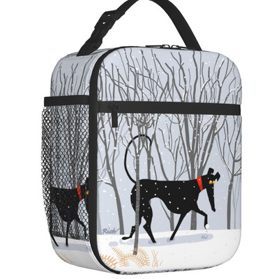 Garden Party Greyhounds Lurcher Sac de prânz termoizolat Whippet Sighthound Câine Container pentru prânz pentru copii Cutie de depozitare pentru alimente