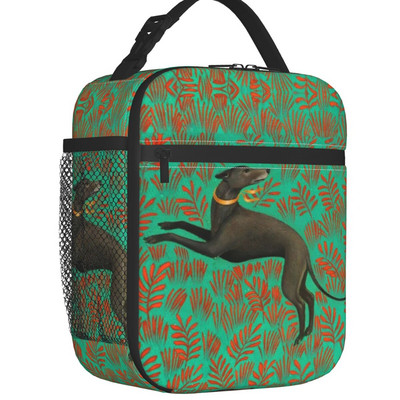 Garden Party Greyhounds Lurcher Sac de prânz termoizolat Whippet Sighthound Câine Container pentru prânz pentru copii Cutie de depozitare pentru alimente