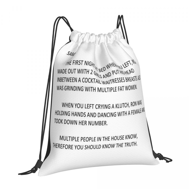 Jersey Shore Anonymous Letter To Drawstring Bags Ruksaci Ruksak za školu Torba na rame Draw String Bags