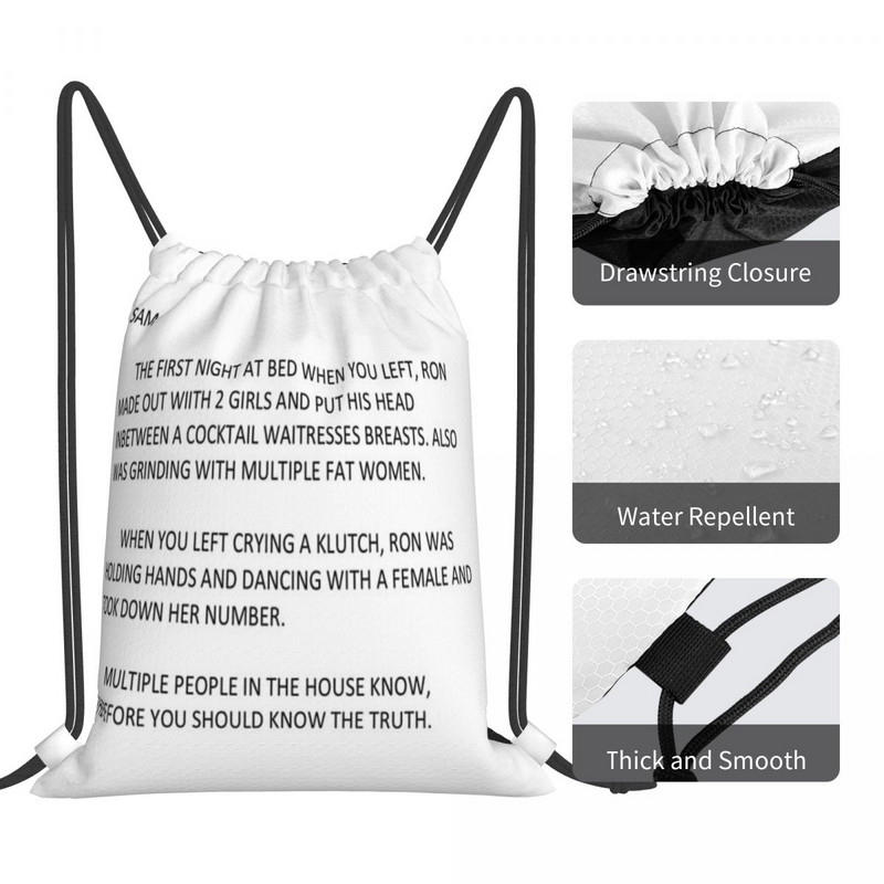 Jersey Shore Anonymous Letter To Drawstring Bags Ruksaci Ruksak za školu Torba na rame Draw String Bags