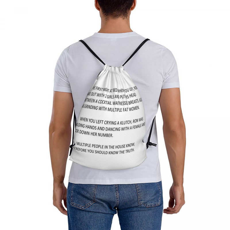 Jersey Shore Anonymous Letter To Drawstring Bags Ruksaci Ruksak za školu Torba na rame Draw String Bags