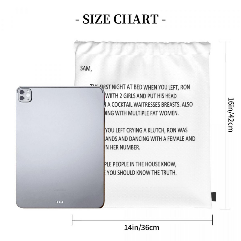 Jersey Shore Anonymous Letter To Drawstring Bags Ruksaci Ruksak za školu Torba na rame Draw String Bags