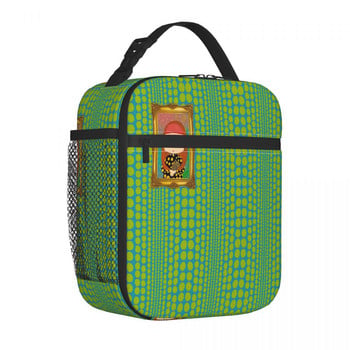 Yayoi Kusama X Mona Lisa Thermal Insolated Lunch Tote Bag Man Resuable Lunch Container Αποθήκευση Κουτί τροφίμων Σχολείο