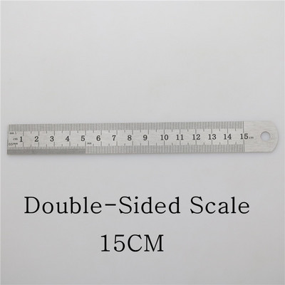 Augstas kvalitātes mērinstrumenti Precīzijas lineāls 15 cm profesionāls taisnstūrveida birojs, kas novērš koroziju, metāls, nerūsējošais tērauds