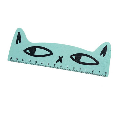 1 kom./lot 15 cm crtane drvene mačje glave ravno pravilo za školske uredske potrepštine, pribor za djecu, dar