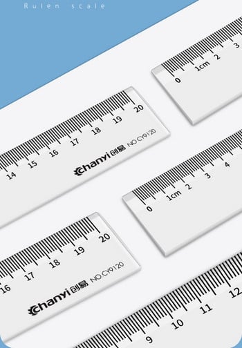 20 см 30 см 40 см права линийка Прозрачна пластмасова линийка Инструменти за рисуване Аксесоари за бюро Ученически канцеларски материали Училищни офис консумативи