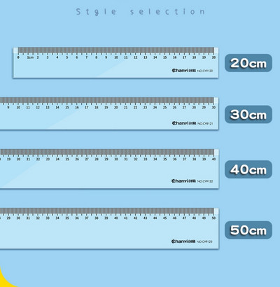 20cm 30cm 40cm Riglă dreaptă Riglă din plastic transparent Instrument de desen Accesorii pentru birou Papetarie pentru studenți Rechizite de birou pentru școală