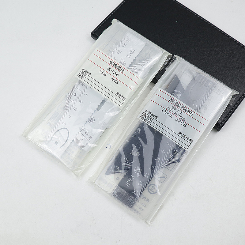 Novo ravnalo od aluminijske legure Aluminijski kutomjer Studenti Matematika Geometrija Metalni trokut Ravnalo Set Uredski školski pribor 4 kom/set