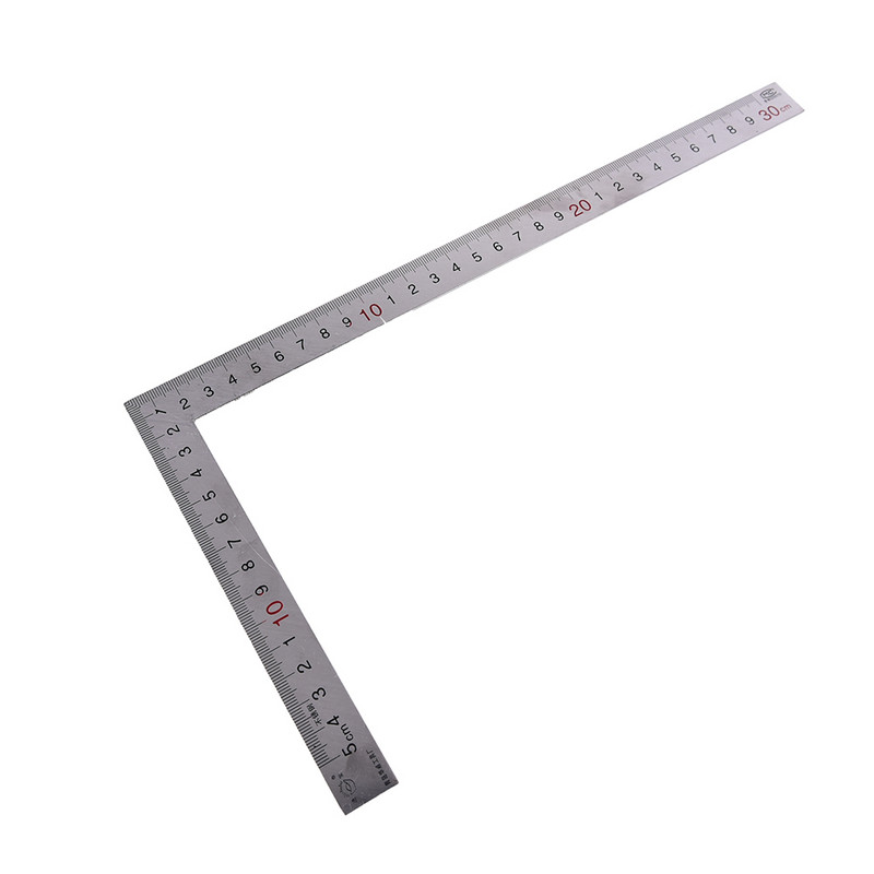 1 buc 150x300mm drept din oțel inoxidabil unghi de 90 de grade metric Încearcă o riglă pătrată pentru școală, birou, papetărie