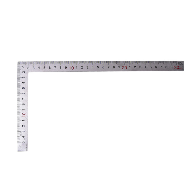 1 buc 150x300mm drept din oțel inoxidabil unghi de 90 de grade metric Încearcă o riglă pătrată pentru școală, birou, papetărie