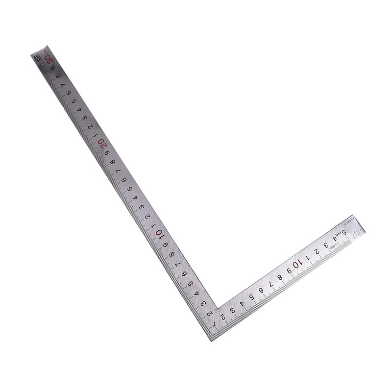 1 buc 150x300mm drept din oțel inoxidabil unghi de 90 de grade metric Încearcă o riglă pătrată pentru școală, birou, papetărie