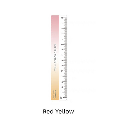Kokuyo Pastel Cookie 15cm Ruler Wave Line Διαφανές Ακρυλικό Χρώμα ίσια επένδυση Σχολικά προμήθειες γραφείου A7151