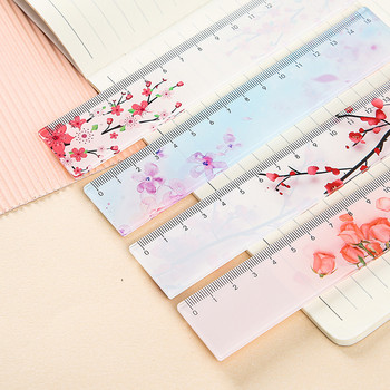 Flower Ruler Kawaii Accessories Ученически пособия Papeleria Transparent 15cm Инструмент за рисуване Regla Cute канцеларски материали Училищни правила