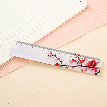 Flower Ruler Kawaii Accessories Ученически пособия Papeleria Transparent 15cm Инструмент за рисуване Regla Cute канцеларски материали Училищни правила
