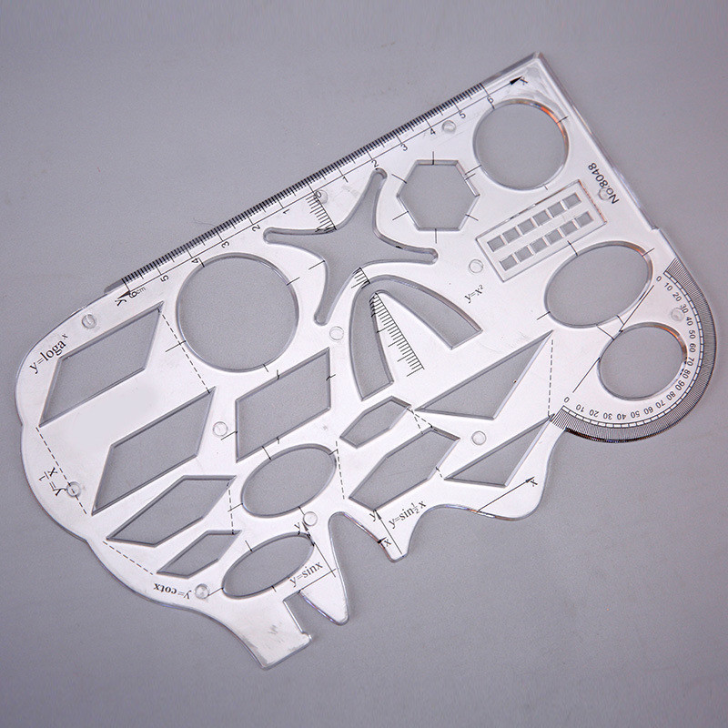 karstā izpārdošana Daudzfunkcionālie ģeometriskie lineāli Ģeometriskās rasēšanas veidnes mērīšanas lineāls Springhola leņķa un apļa veidotāja zīmējums