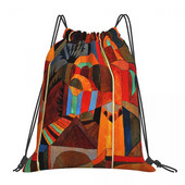 Klee - Temple Gardens Absztrakt művészet 2 húzózsinór táskák hátizsákok férfi táska férfi kézitáska táska hátizsák női hátizsák