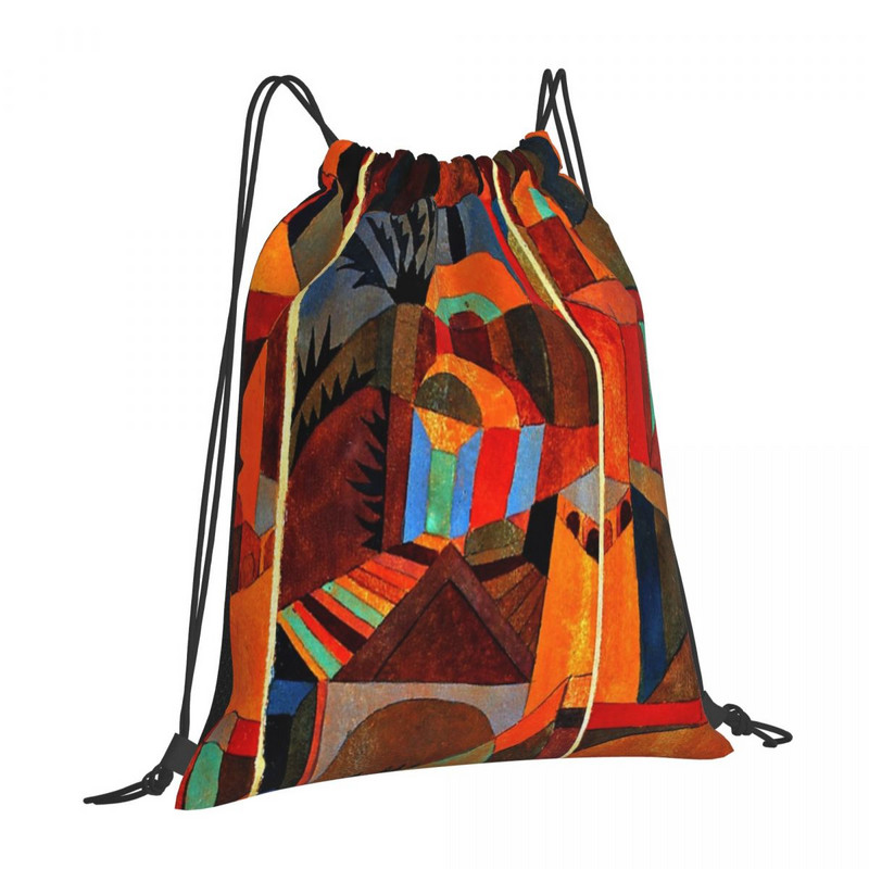 Klee - Temple Gardens Absztrakt művészet 2 húzózsinór táskák hátizsákok férfi táska férfi kézitáska táska hátizsák női hátizsák