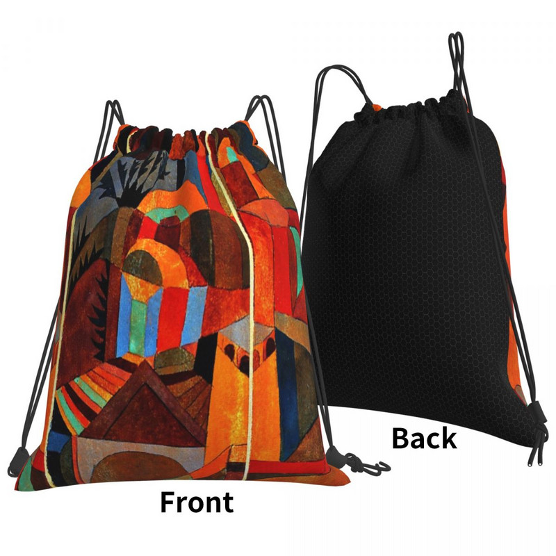 Klee - Temple Gardens Absztrakt művészet 2 húzózsinór táskák hátizsákok férfi táska férfi kézitáska táska hátizsák női hátizsák