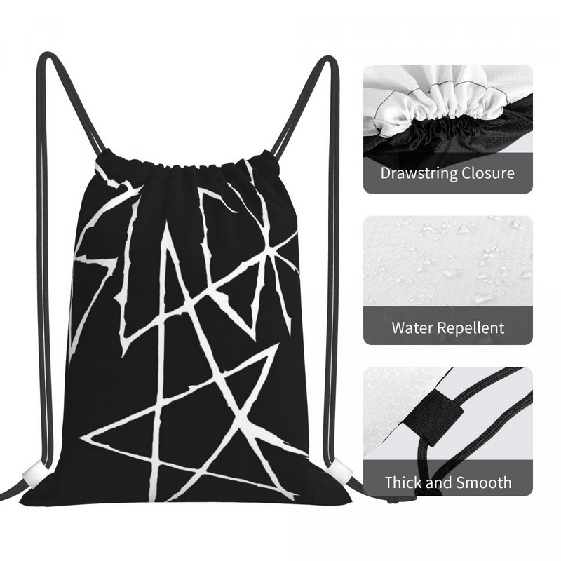 Soul Eater Black Star Signature Bijele torbe s uzicom Ruksaci Školska torba Školska torba Muški ruksaci s uzicom Muški