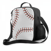 Κουτί μεσημεριανού γεύματος με μονωμένο δαντέλα μπέιζμπολ για παιδιά, στεγανές φορητές τσάντες γεύματος με ρυθμιζόμενο ιμάντα ώμου, επαναχρησιμοποιούμενη τσάντα ψυγείου