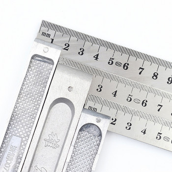 150 мм преносим триъгълен квадратен линийка от алуминиева сплав Дървообработващ измервателен инструмент