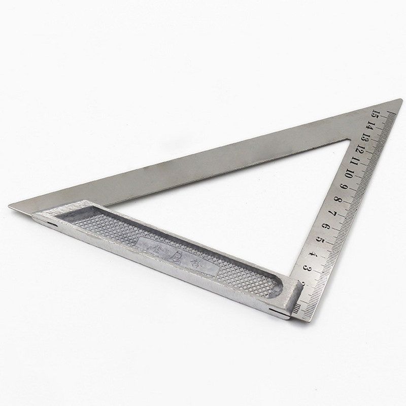 150 mm prijenosni trokutasti kvadratni ravnalo od aluminijske legure mjerni alat za obradu drveta