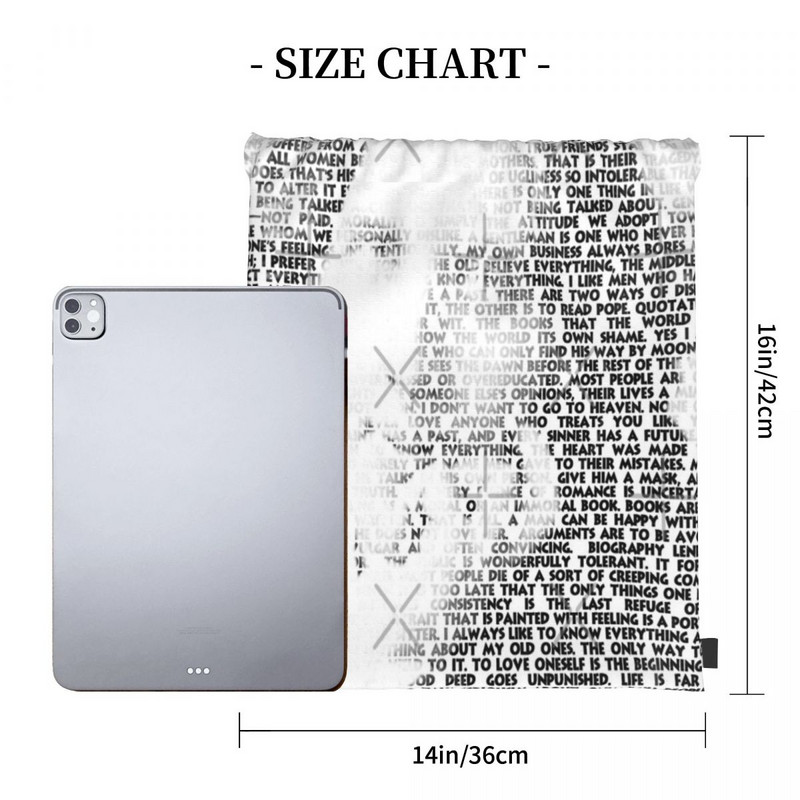 Oscar Wilde Citati Torbe s uzicom Ruksaci Torba za cipele Sportske torbe Muški ruksak Mala platnena torba