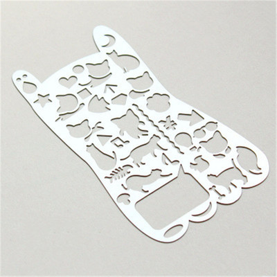 1x šablonsko ravnalo od nehrđajućeg čelika za DIY Scrapbooking slikanje dekoracija papir za žigosanje kartice predložak za crtanje višenamjenski obrt