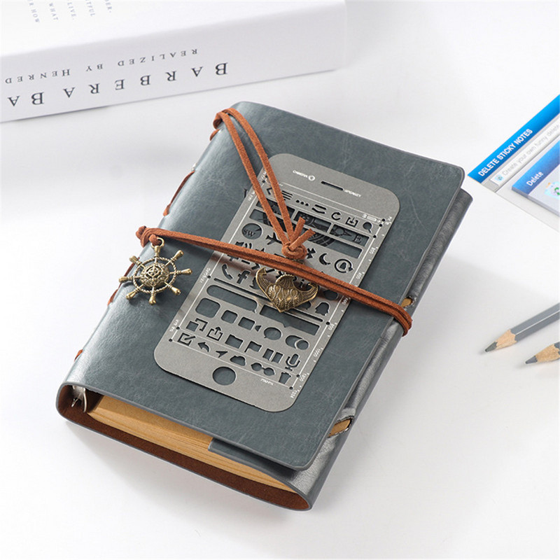 1x šablonsko ravnalo od nehrđajućeg čelika za DIY Scrapbooking slikanje dekoracija papir za žigosanje kartice predložak za crtanje višenamjenski obrt