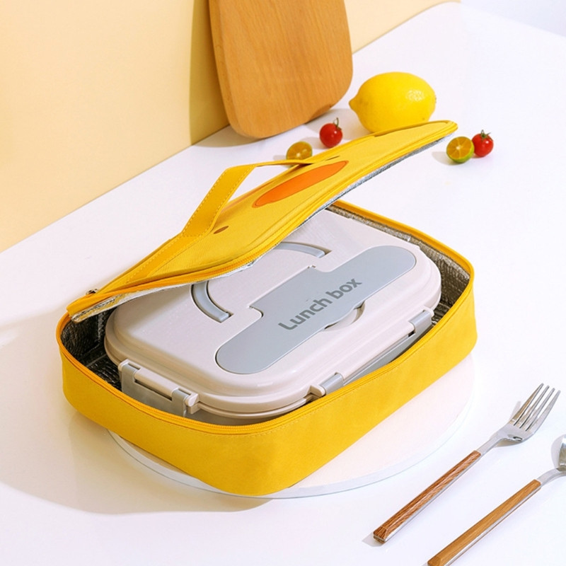 Torba za ručak u obliku piletine iz crtića Ženske slatke debele toplinske torbe za pohranu Dječje izolirane torbe velikog kapaciteta