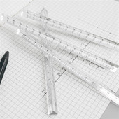 1 ks 15 cm priehľadné pravítko, kreatívne pravítko Mitsubishi, študentské kresliace nástroje, meracie pravítko, školské potreby, papiernictvo